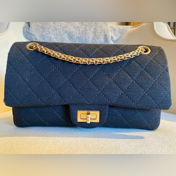 Chanel Navy Blue Quilted Leather 2.55 Mademoiselle Double Flap Bag Chanel